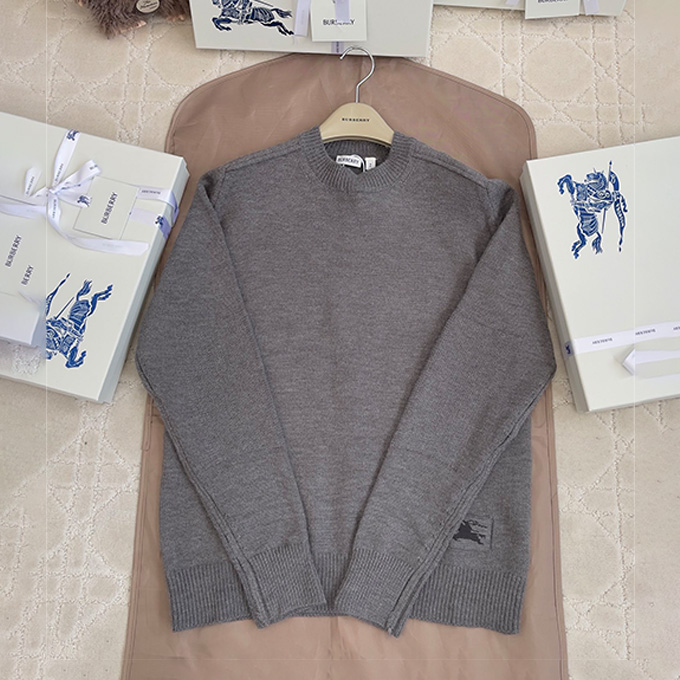 burberry equestrian knight jacquard crew‑neck sweater